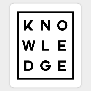 Knowledge Boxed (Black) Sticker